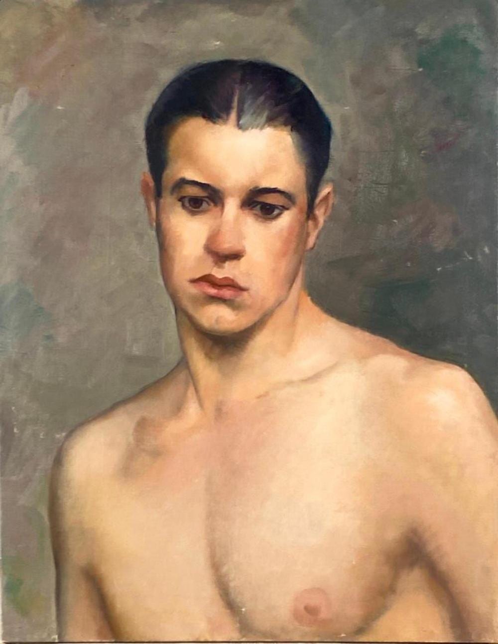 Paul Winchell comparable auction result: paul winchell oil portrait of a young man