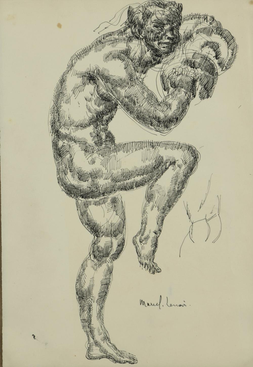 Marcel Lenoir comparable auction result: marcel lenoir 1872 1931 faune aux cymbales