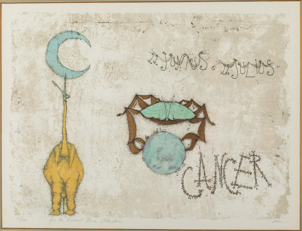 Ossi Czinner comparable auction result: ossi czinner cancer vincent price collection litho