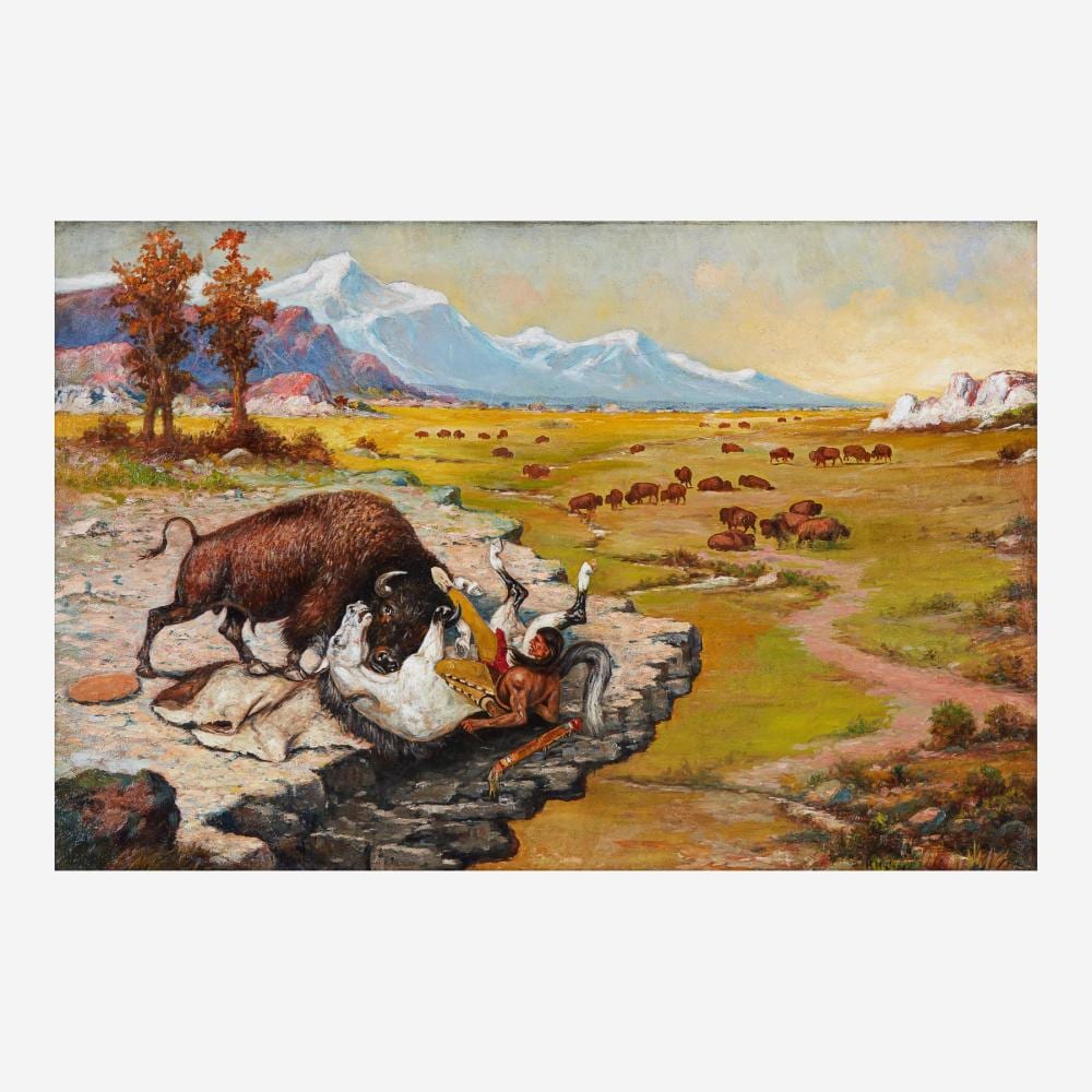 Henry H. Cross comparable auction result: henry h cross american 1837 1918 perils of the chase