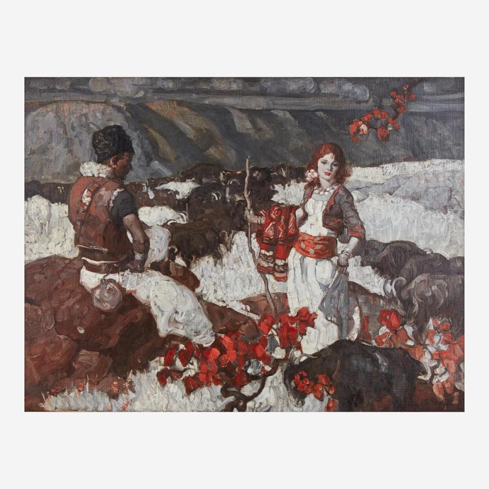 Daniel Content comparable auction result: daniel content american 1902 1990 herders