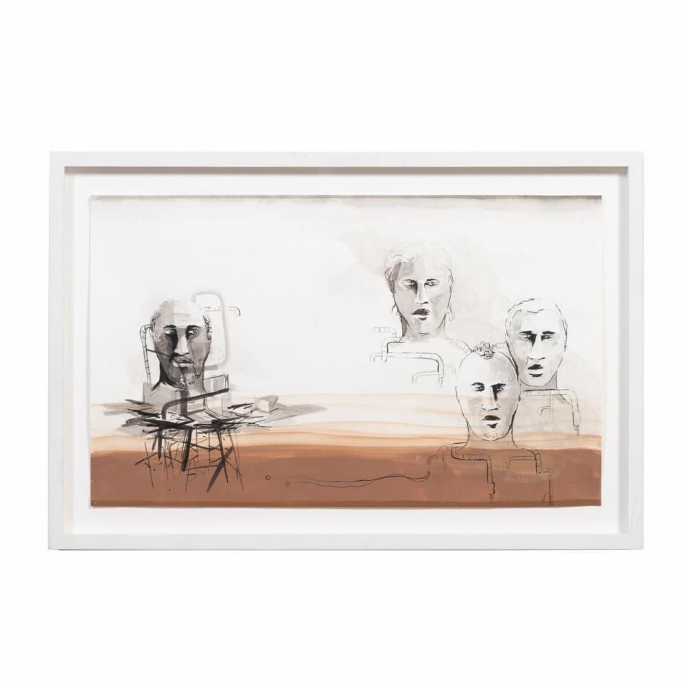 Kojo Griffin comparable auction result: kojo griffin floating heads pipes m m on paper