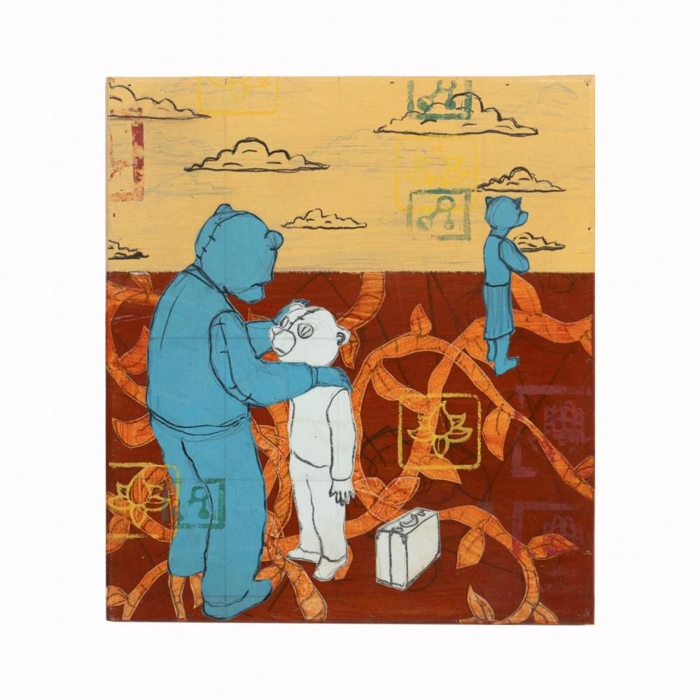 Kojo Griffin comparable auction result: kojo griffin untitled bear father son 2000 o p