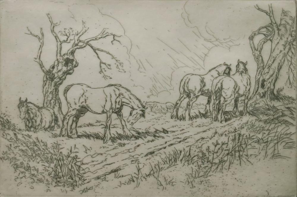 Anton Lock comparable auction result: anton lock british 1893 1970 horses