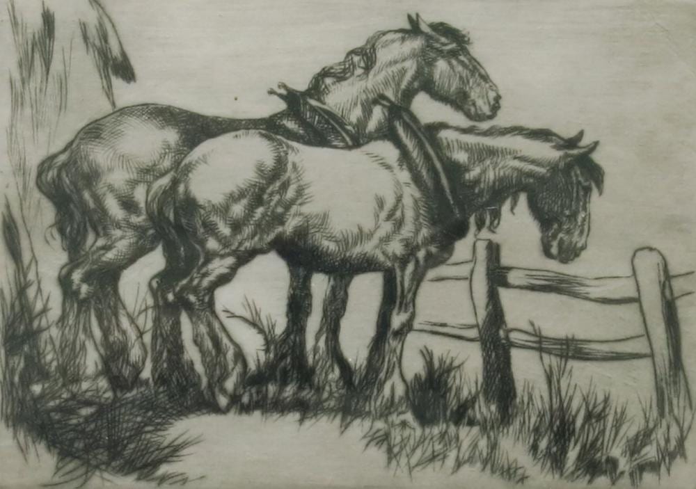 Anton Lock comparable auction result: anton lock british 1893 1970 two hor