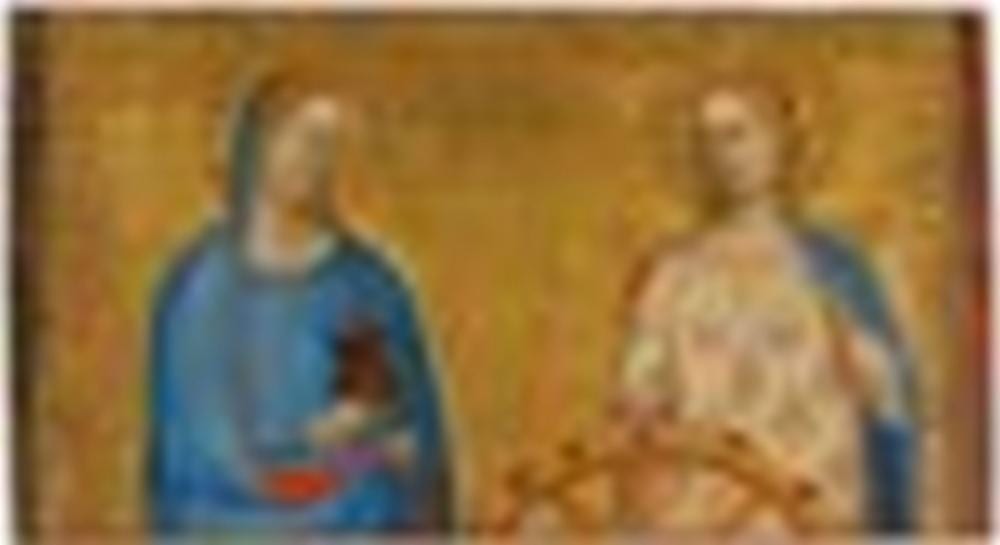 Bernardo Daddi comparable auction result: bernardo daddi active florence c 1318 1348 saints lucy and catherine of