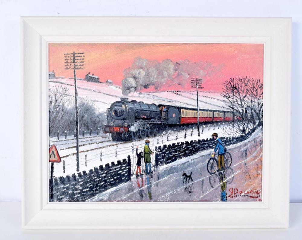 James Downie comparable auction result: james downie 20th century oil on canvas locomotive scene 48 cm x 36 cm