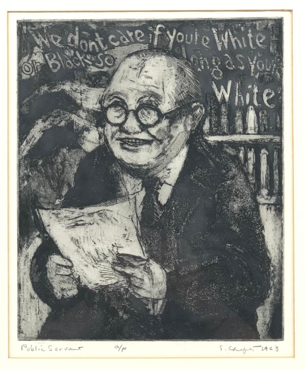 Sidney Chafetz comparable auction result: sidney chafetz public servant etching hand signed