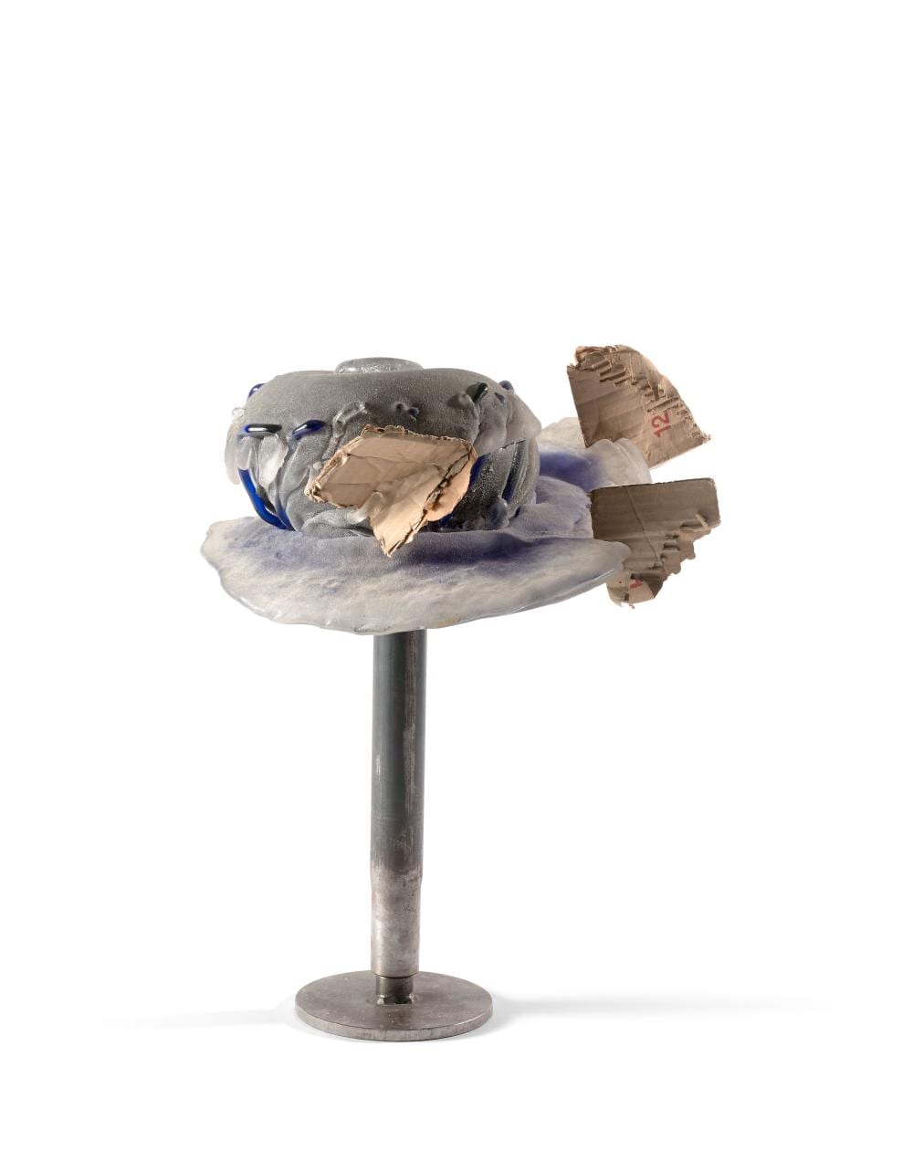 Erik Dietman comparable auction result: erik dietman 1937 2002 soucoupe volante aile bris e circa 1993 97 verre et sable sur socle en m tal