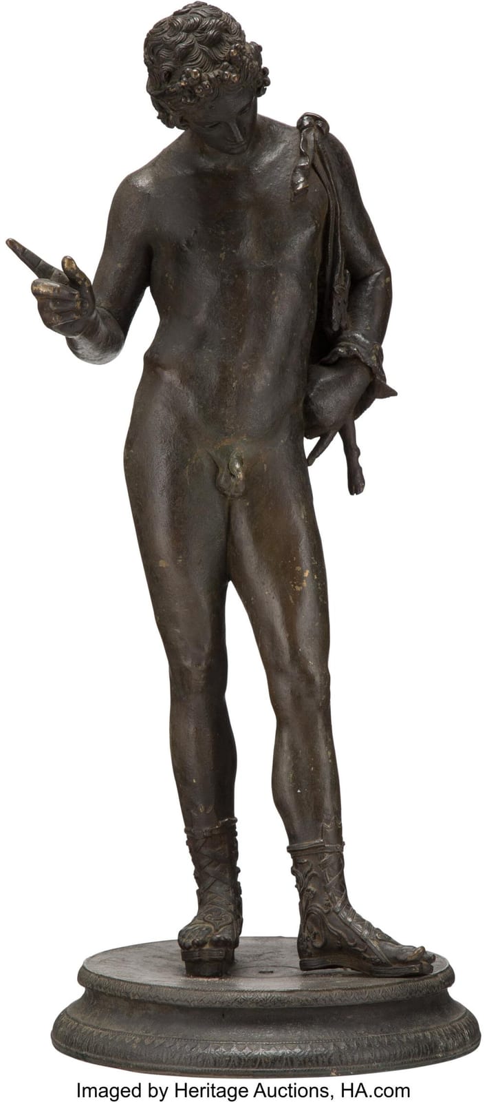 Giovanni Varlese comparable auction result: giovanni varlese italian 1888 1922 narcissus circa 1900 patinated bronze 24