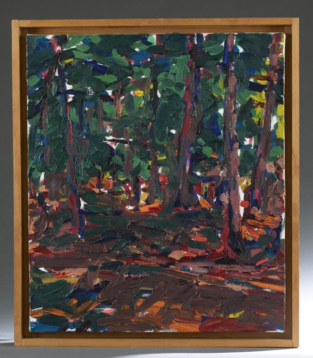 Sandy Walker comparable auction result: sandy walker deep wood 1977 o c