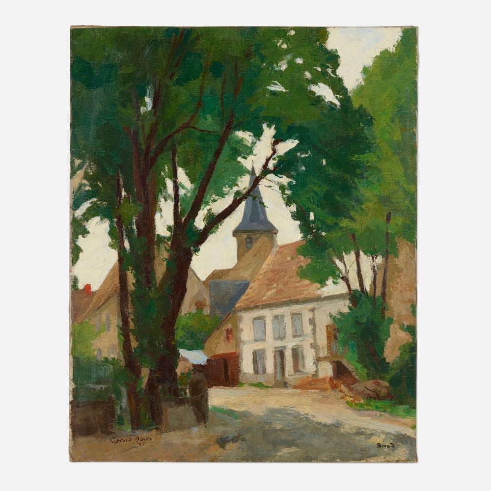 Gerald Vivian Davis comparable auction result: gerald vivian davis town scene