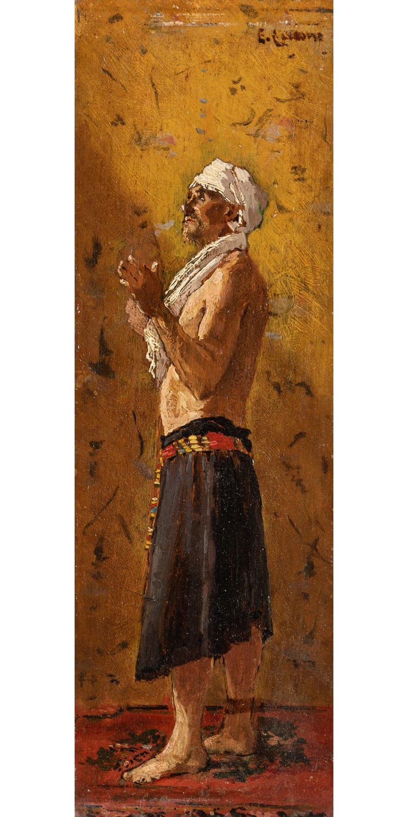 Ettore Cercone comparable auction result: ettore cercone messina 1850 sorrento 1896 in prayer