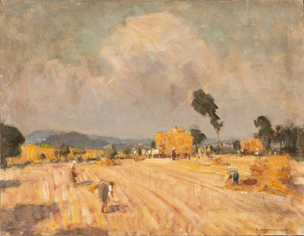 Lidio Aimone comparable auction result: lidio ajmone coggiola 1884 andezeno 1945 the harvest