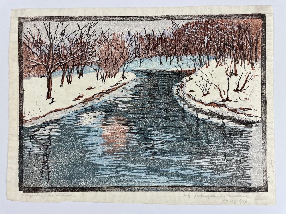 Margarete Geibel comparable auction result: three landscape woodblocks by margarethe geibel