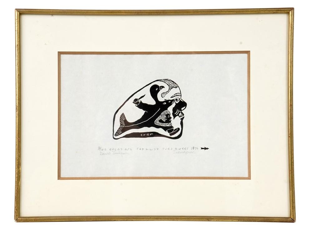 Daniel Inukpuk comparable auction result: rare 1976 inuit eskimo art by daniel inukpuk