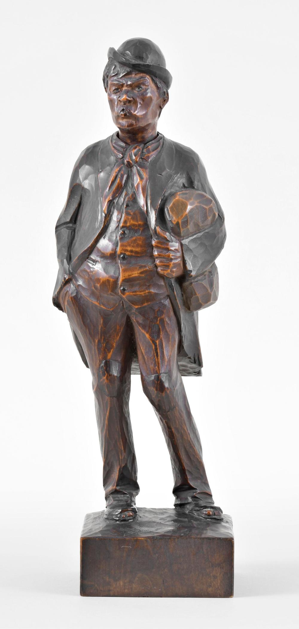 An early 20th century German carved whistler sold by Schmitt Horan & Co., lot 750 — auction record photograph