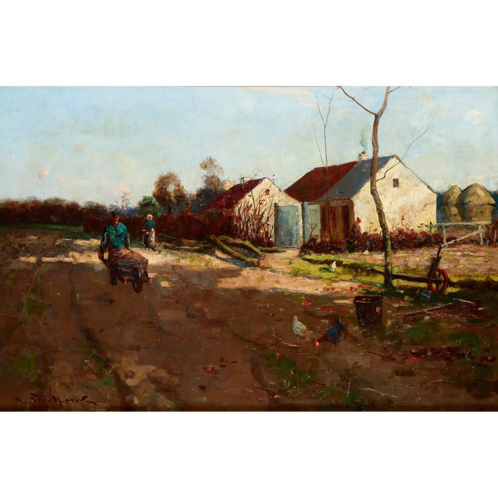 John Reid Murray comparable auction result: john reid murray scottish 1861 1906 a busy farmyard scene