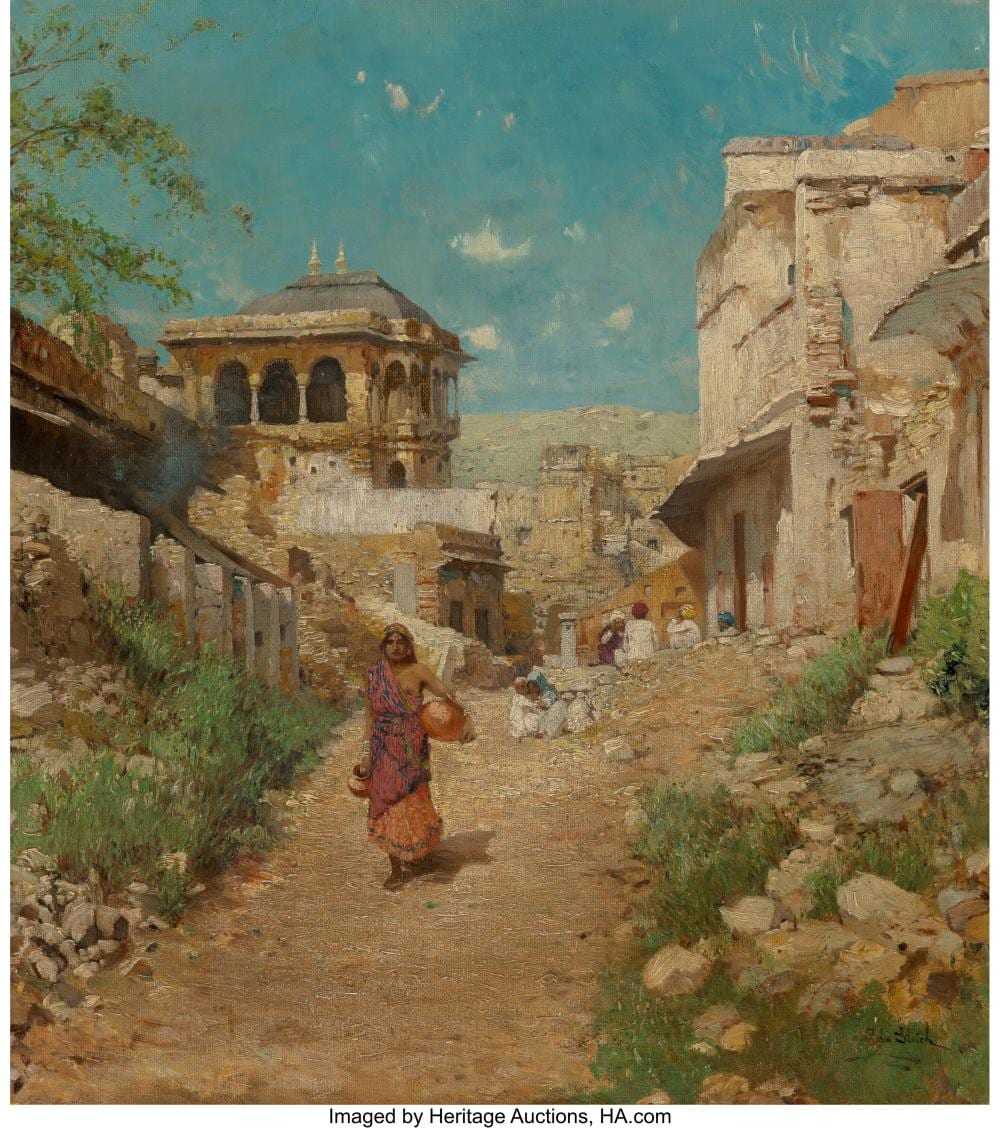 John Gleich comparable auction result: john gleich american german 1879 1927 carrying water oil on canvas 26 x 23 i