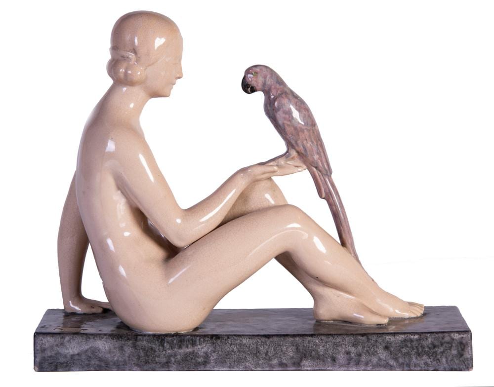 Georges Chauvel comparable auction result: georges chauvel francia 1886 1962 female nude with a parrot