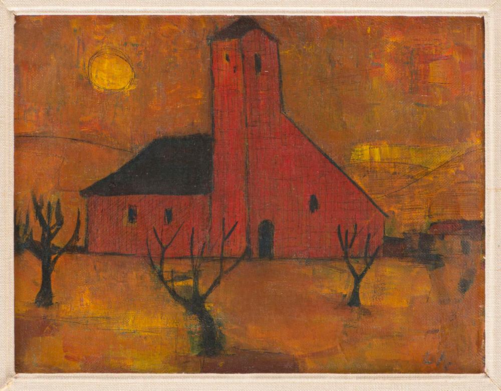 leo andenmatten 1922 1979 l eglise rouge huile · Dogny Auction · 2022-06-14 Léo Andenmatten comparable auction result: leo andenmatten 1922 1979 l eglise rouge huile