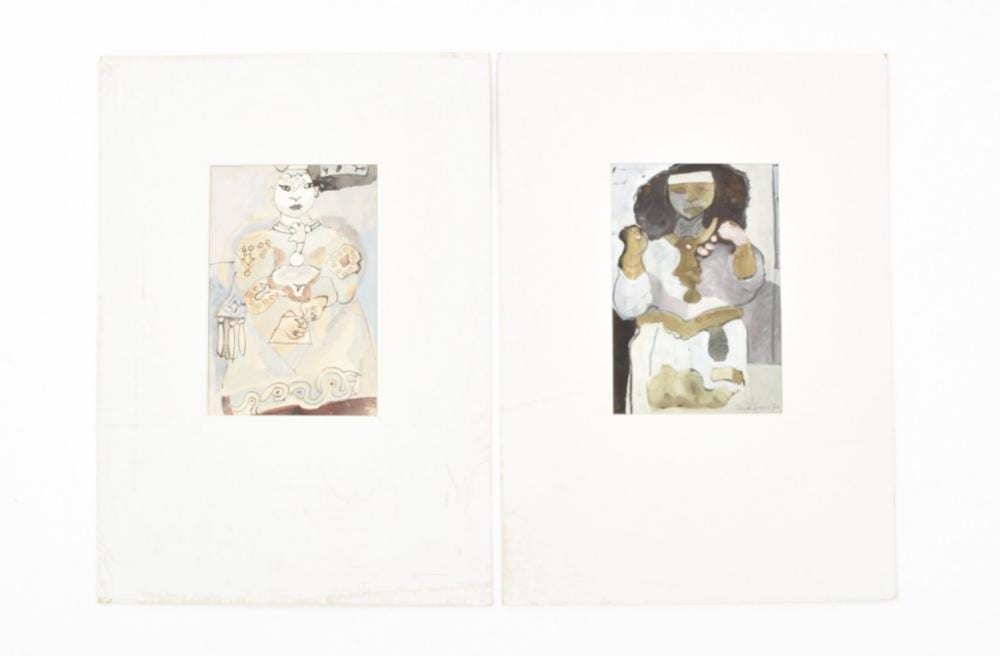 Ed Dukkers comparable auction result: ed dukkers 1923 1996 two drawings and one print 1 woestijnmeisje
