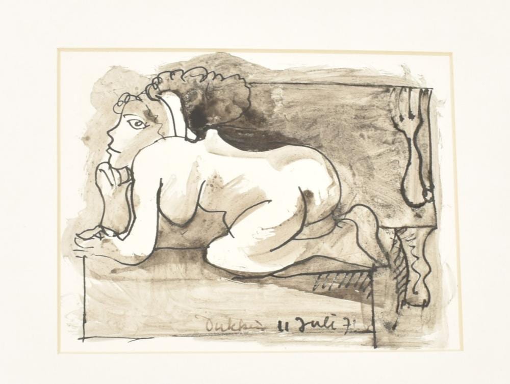 Ed Dukkers comparable auction result: ed dukkers 1923 1996 three drawings 1 without title