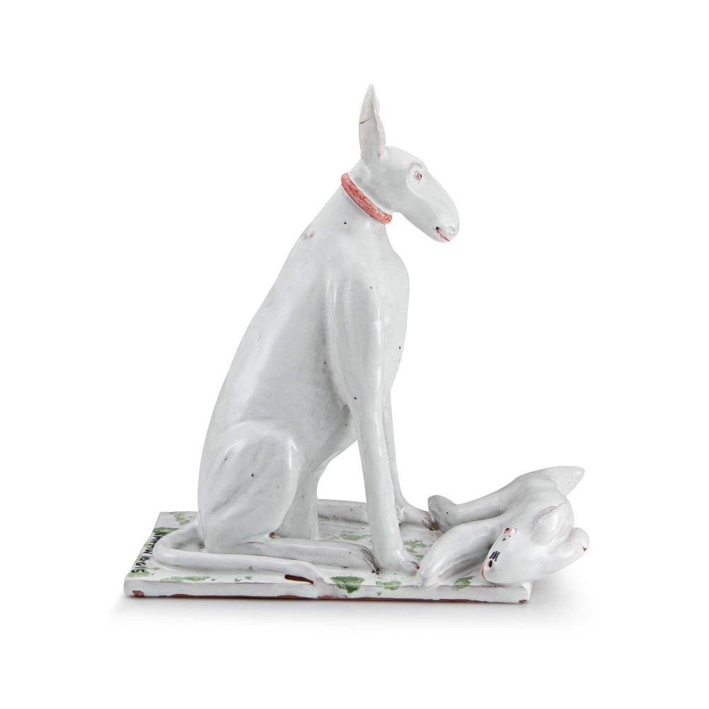 Nico Masemola comparable auction result: nico masemola and melvin wagenaar south africa 21st century grey glazed hound with hare