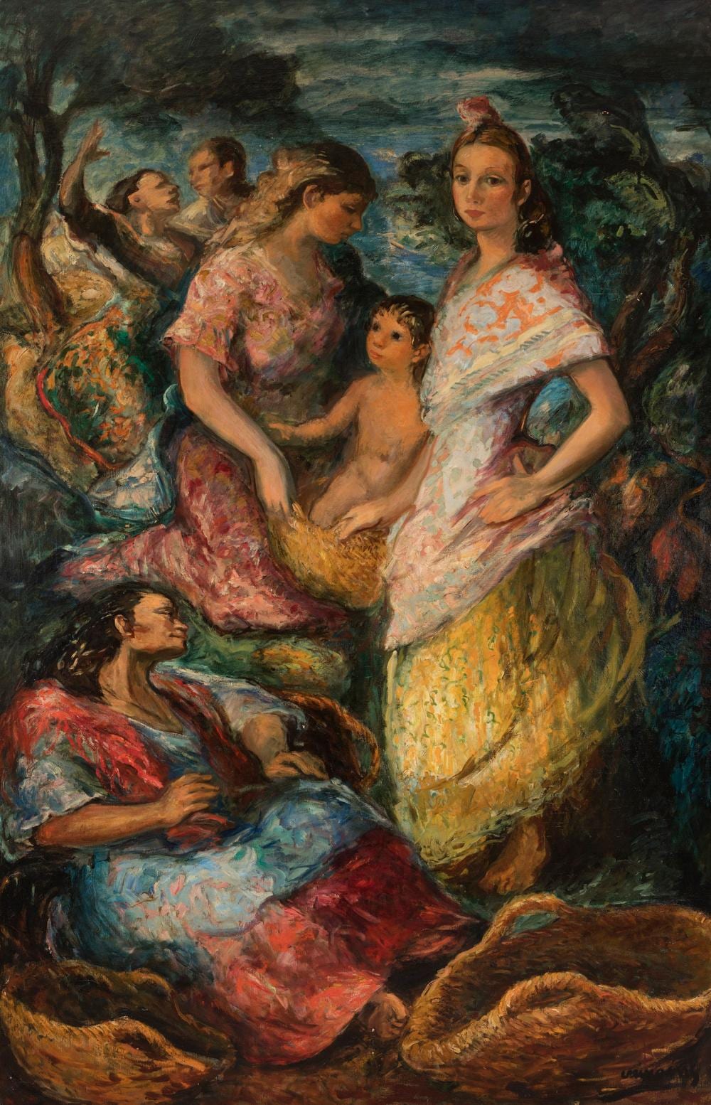 pere cr ixams pic barcelona 1893 1965 gypsy family oil on canvas signed in the lower right corner · Setdart Auction House · 2022-06-09 Pere Créixams Picó comparable auction result: pere cr ixams pic barcelona 1893 1965 gypsy family oil on canvas signed in the lower right corner