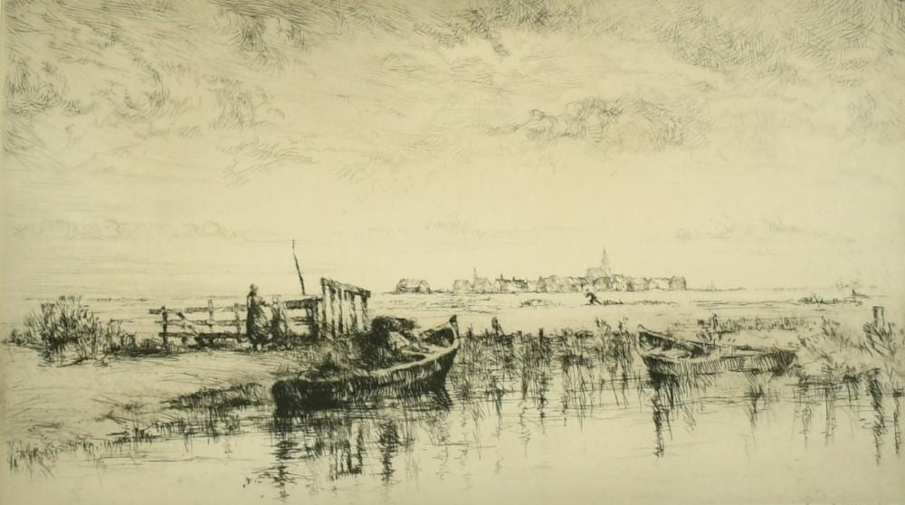 Sidney Mackenzie Litten comparable auction result: sidney mackenzie litten eilen marken netherlands etching signed in pencil and numbered label verso 8 25