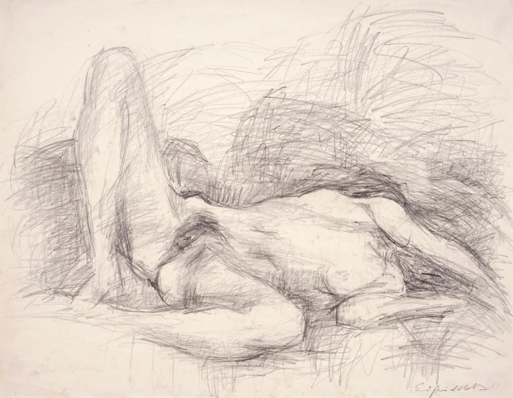 Siegfried Klotz comparable auction result: siegfried klotz liegender weiblicher akt 1983