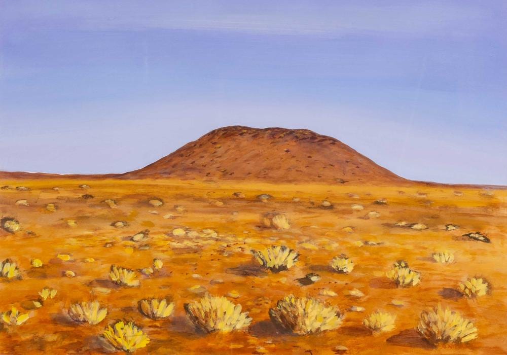 Hermann Niebuhr comparable auction result: herman niebuhr sa born 1972 oil towards klaarstroom signed 40 x 56