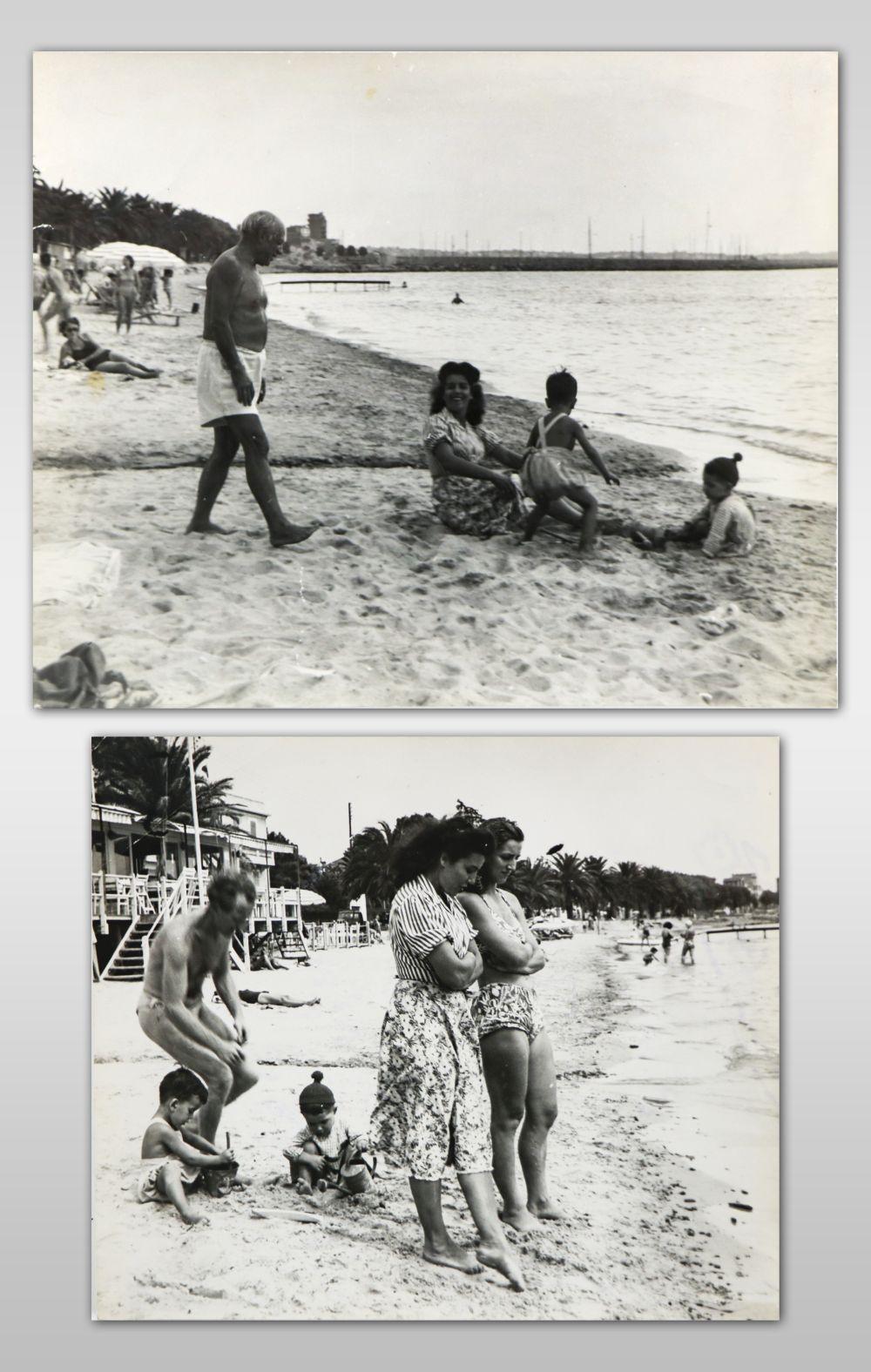 Ervin Marton comparable auction result: ervin marton 1912 1968 picasso la plage golfe juan en 1949 deux photographies