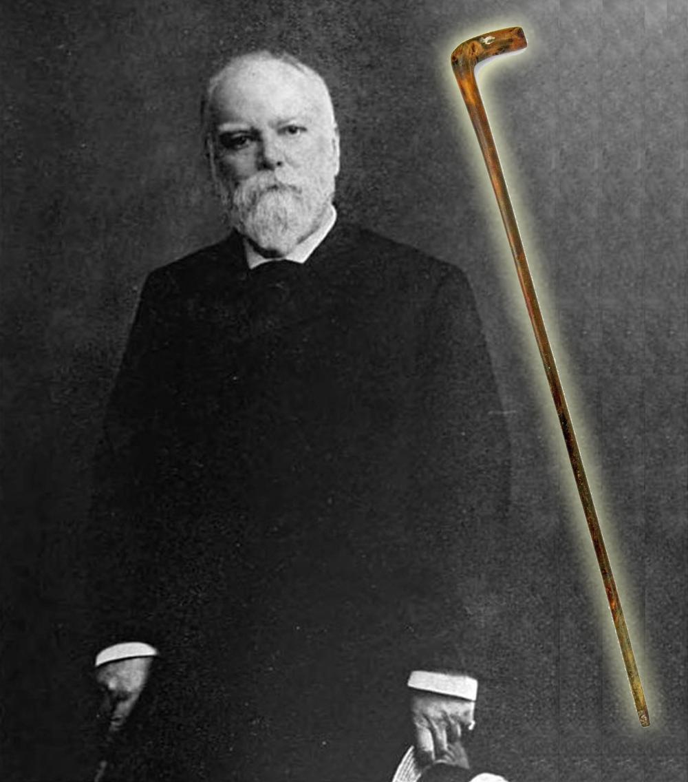 Slave-Carved Beautiful Wooden Cane, Gifted to Brig Gen Beekman DuBarry sold by University Archives, lot 232 — auction record photograph