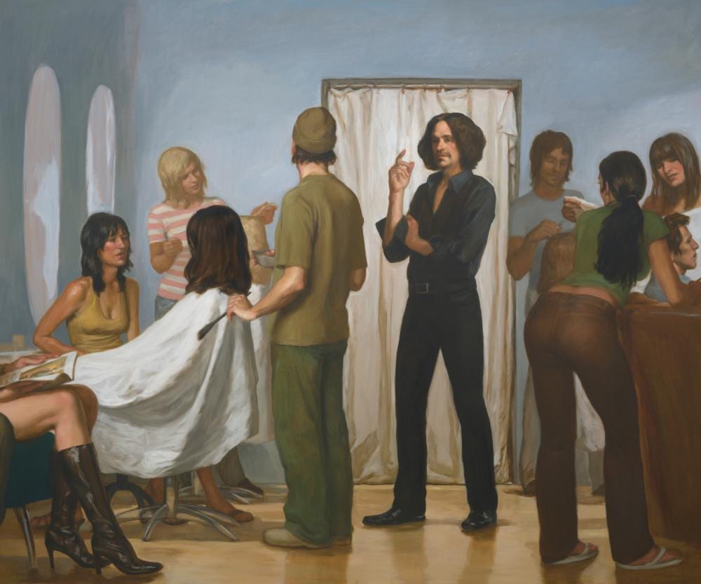 Tom Alberts comparable auction result: tom alberts born 1962 salon 2004 5 oil on linen