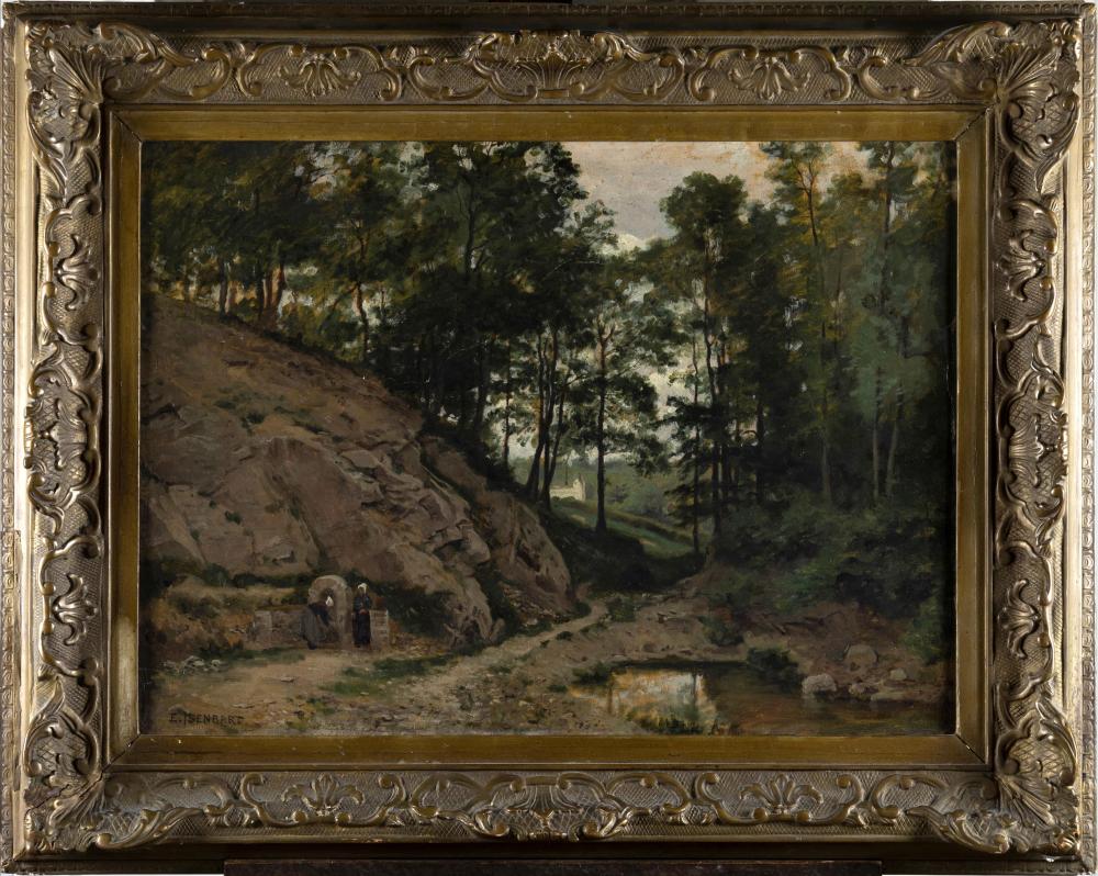 Émile Isenbart comparable auction result: emile isenbart 1846 1921 femmes la fontaine huile sur toile sign en bas gauche 47 x 63 cm