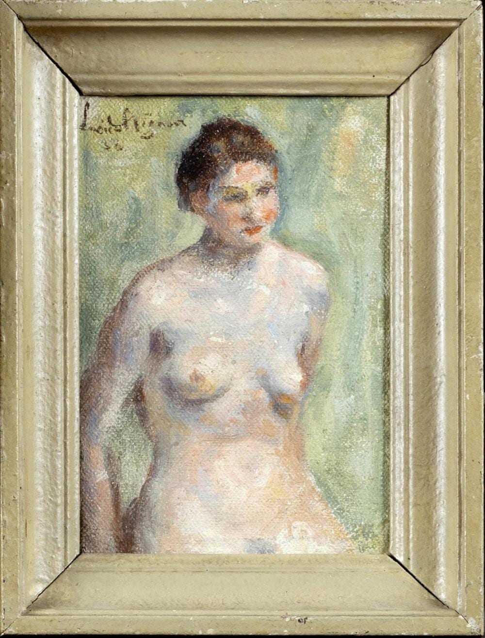 Lucien Mignon comparable auction result: lucien mignon 1865 1944 nu f minin huile sur toile sign en haut gauche 16 x 11 cm avec cad