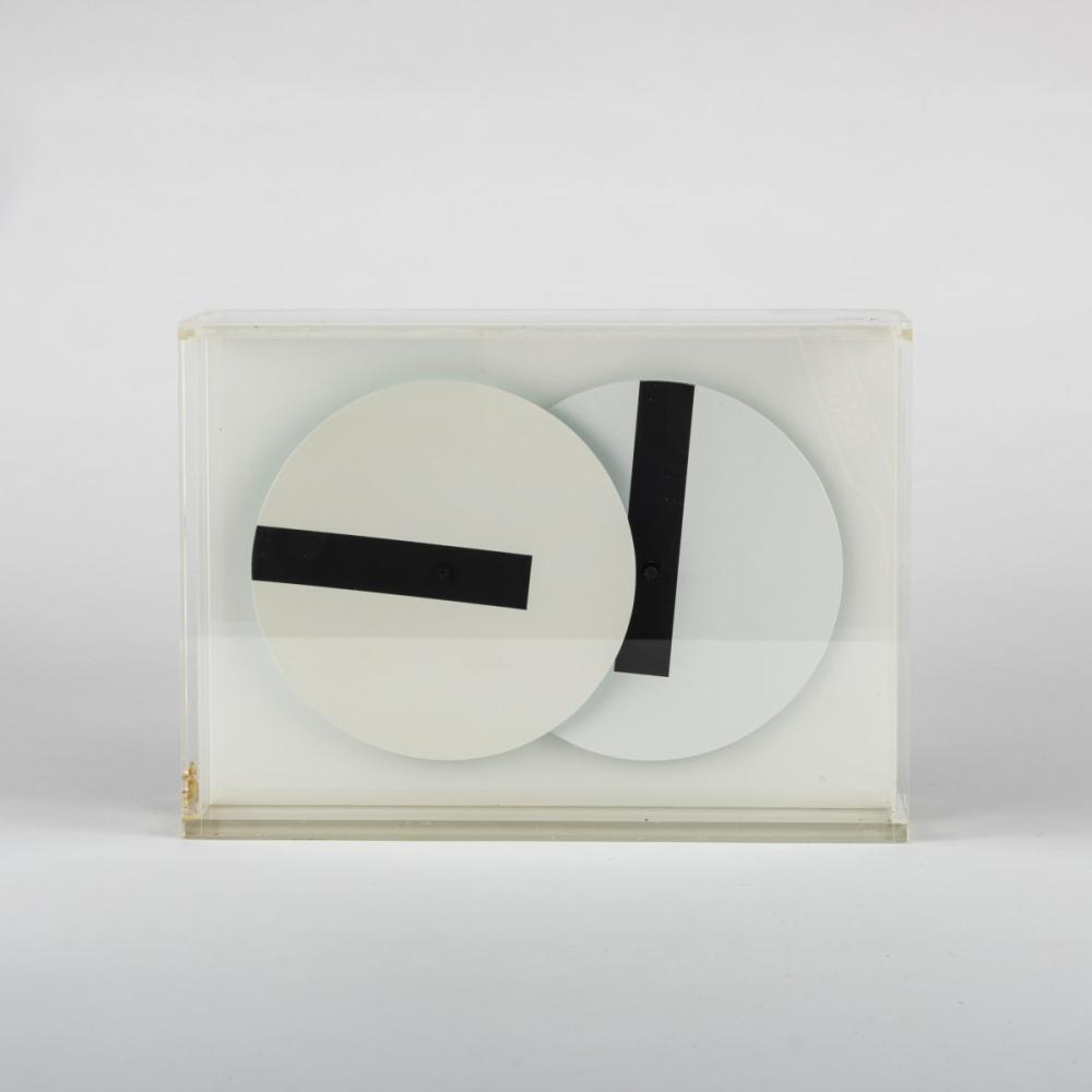 heinz te laake kinetic clock picture kastor and polydeukes 1976 · Quittenbaum Kunstauktionen GmbH · 2022-06-28 Heinz Te Laake comparable auction result: heinz te laake kinetic clock picture kastor and polydeukes 1976