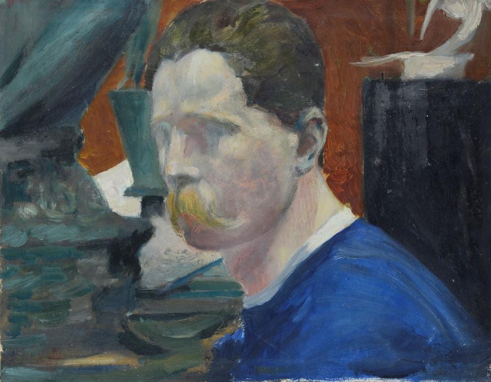 Libero Andreotti comparable auction result: libero andreotti pescia 1875 firenze 1933 ritratto maschile autoritratto