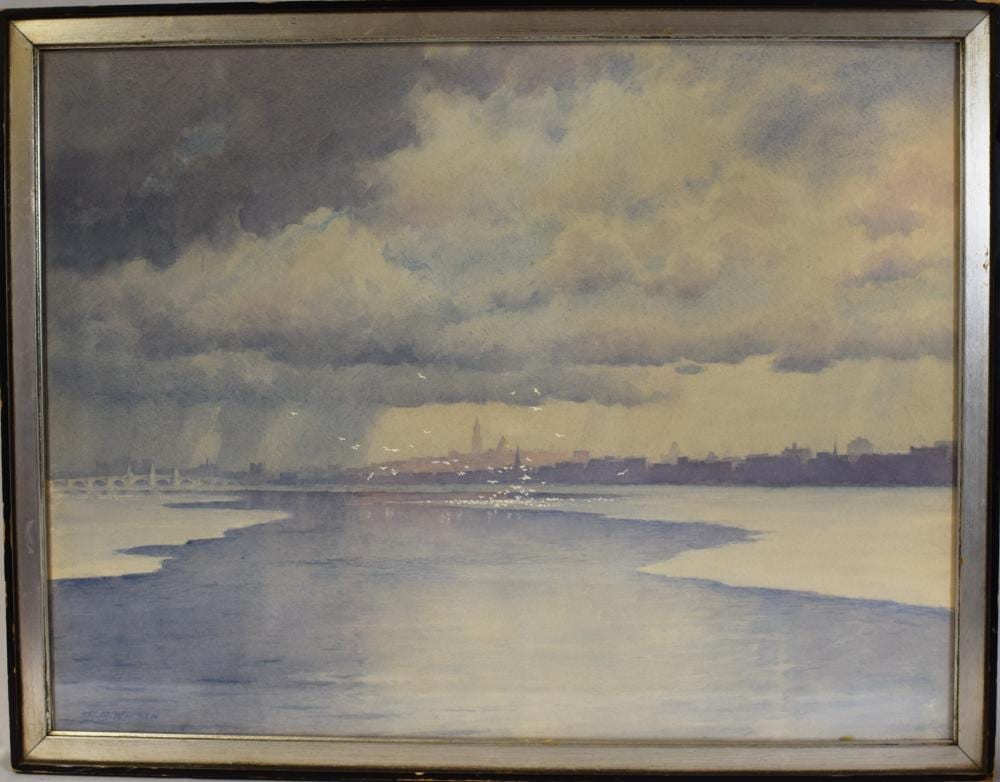 Harold Broadfield Warren comparable auction result: harold broadfield warren watercolor painting
