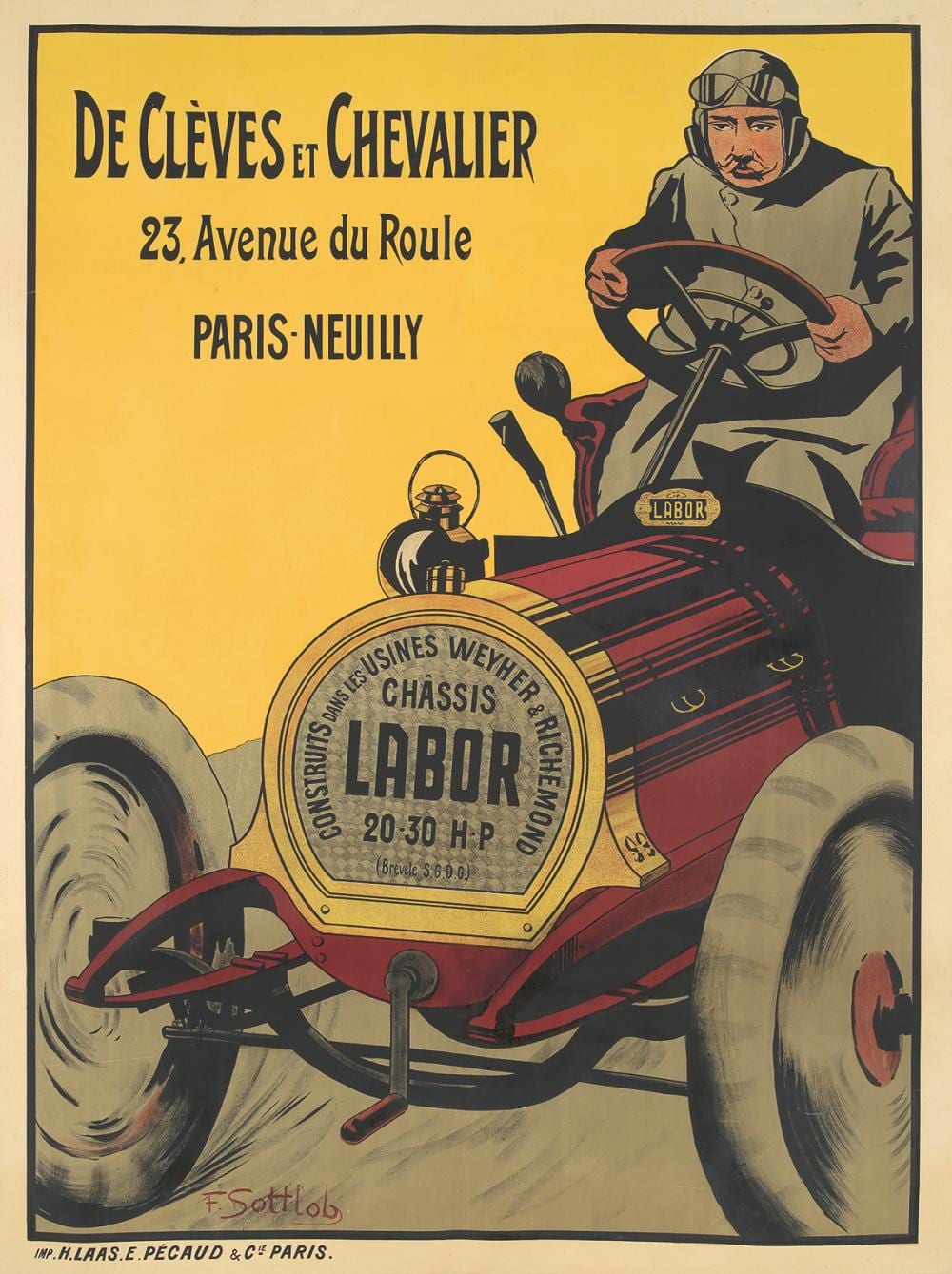 Fernand Louis Gottlob comparable auction result: labor ca 1903
