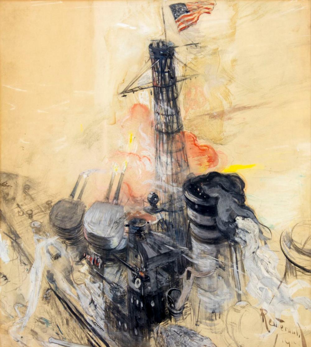 Henry Reuterdahl comparable auction result: henry reuterdahl ny il dc sweden 1871 1925 watercolor painting antique