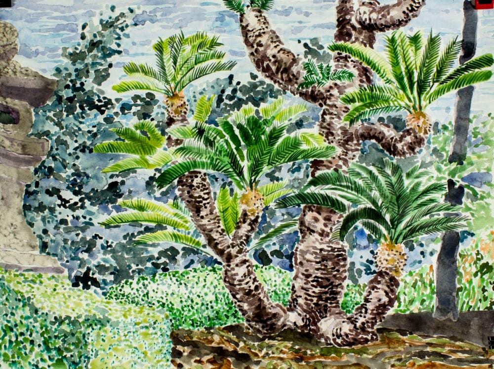 Paul Tatsumi Nagano comparable auction result: paul tatsumi nagano ma hawaii b 1938 watercolor painting