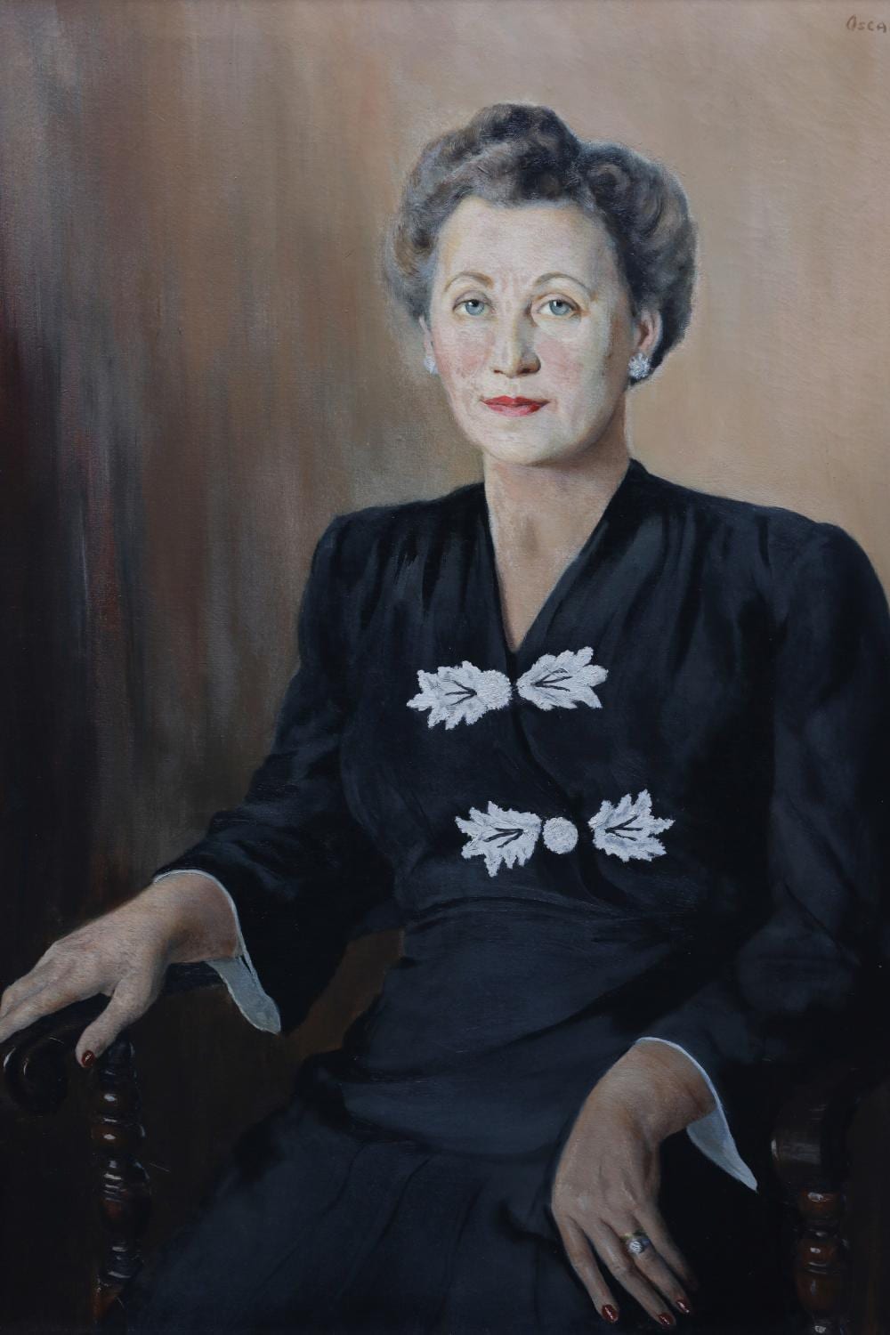 Oscar DeLall comparable auction result: oscar de lall oil painting portrait of a lady