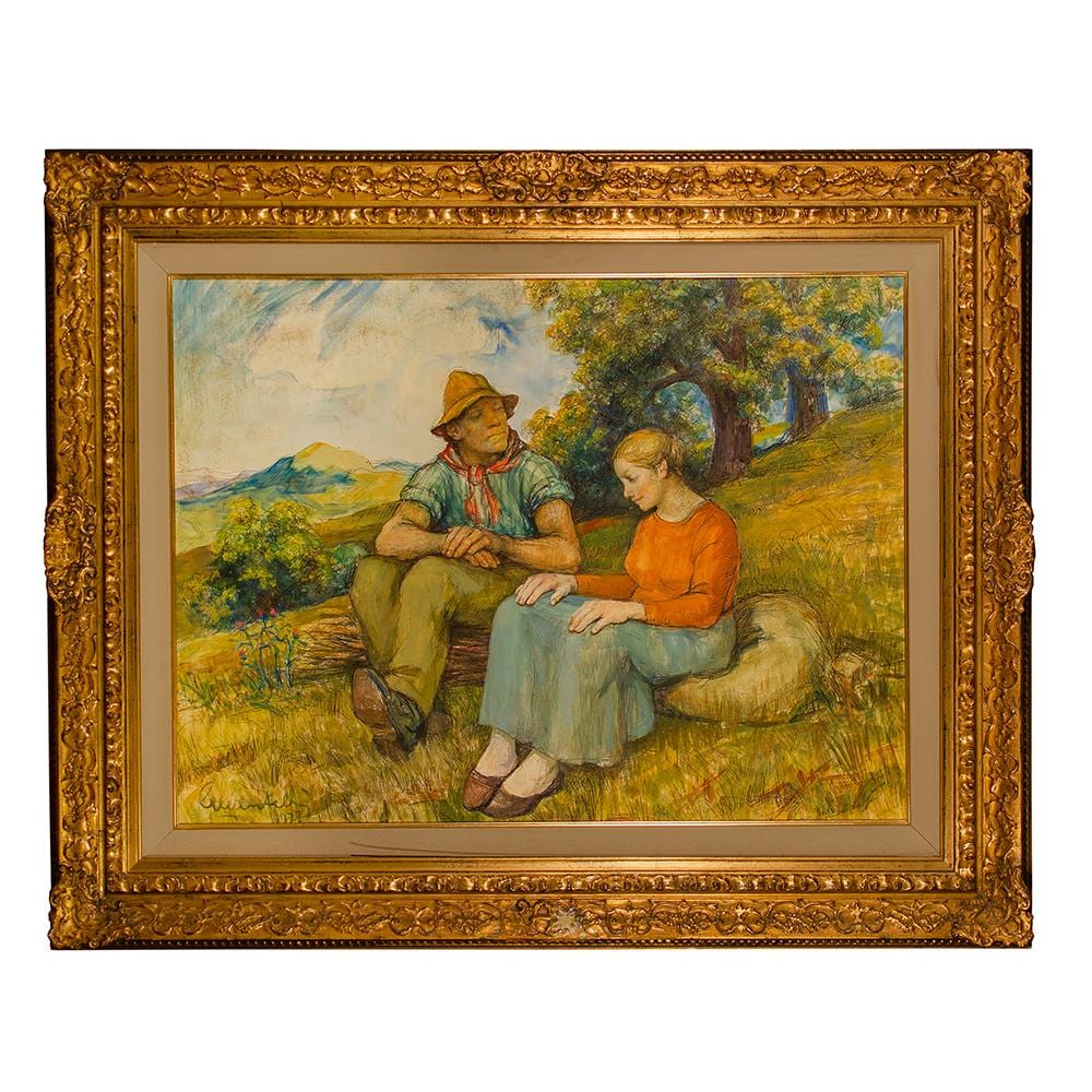 Giulio Vito Musitelli comparable auction result: giulio vito musitelli idillio montano 1977