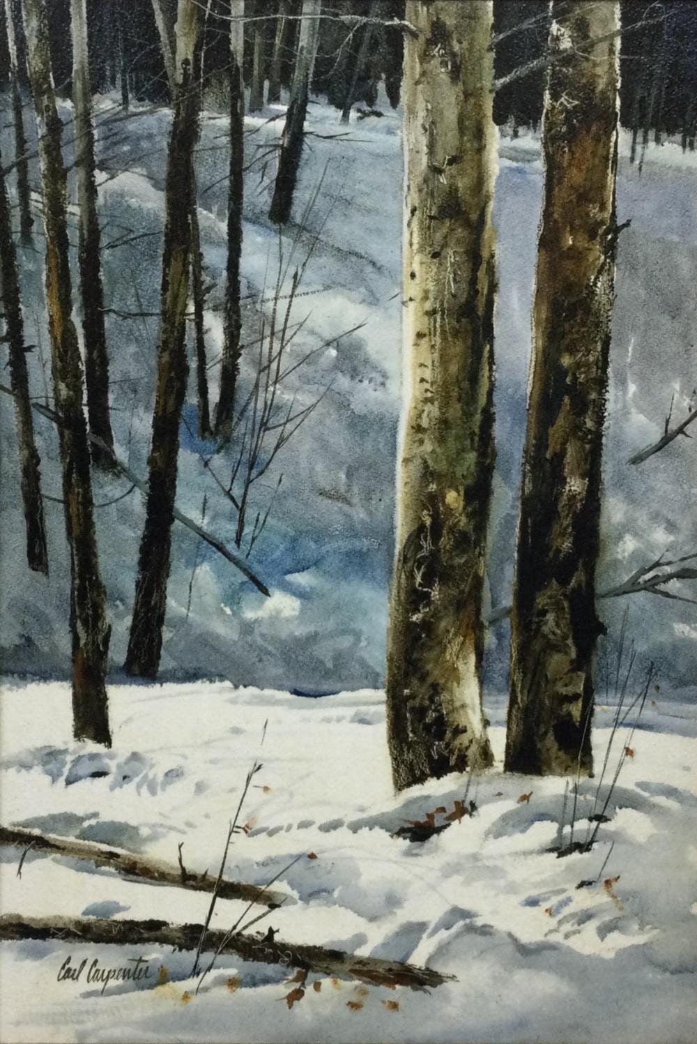 Earl L. Carpenter comparable auction result: earl l carpenter b 1931 oil on board painting