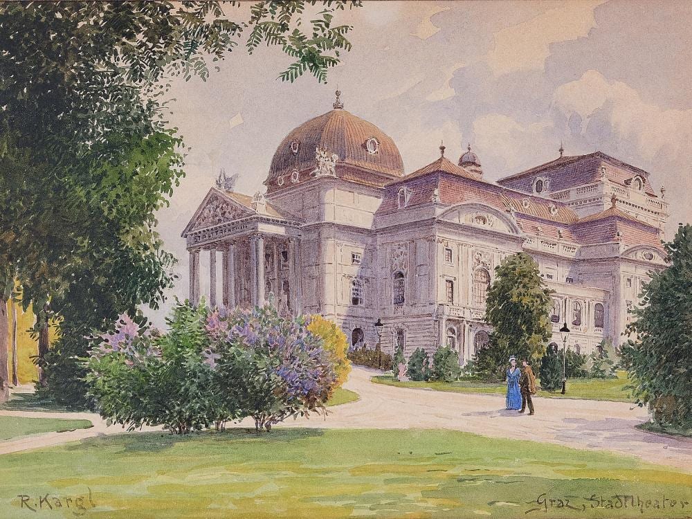 Rudolf Kargl comparable auction result: rudolf kargl wien 1878 1942 m dling graz stadttheater