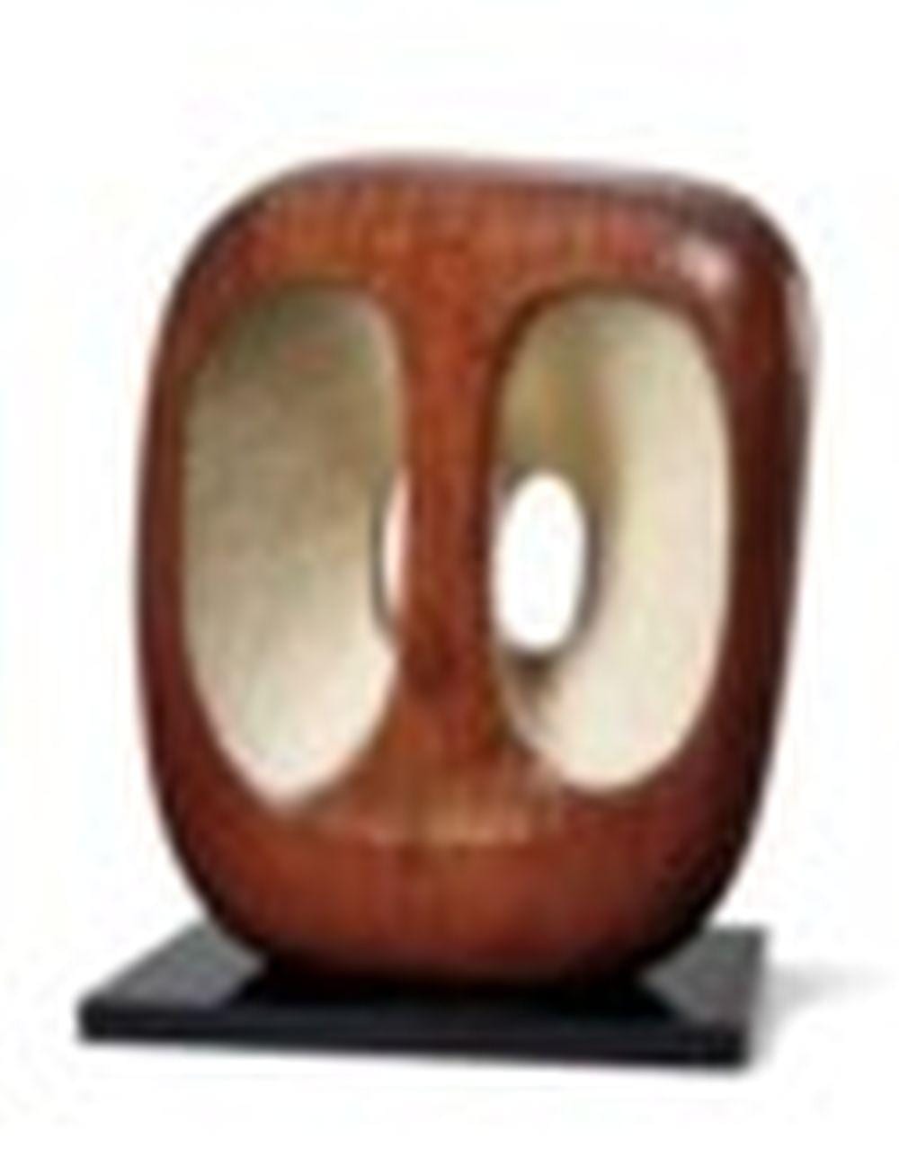 Barbara Hepworth (1903-1975) Hollow Form with White Interior Nigerian guare comparable sale