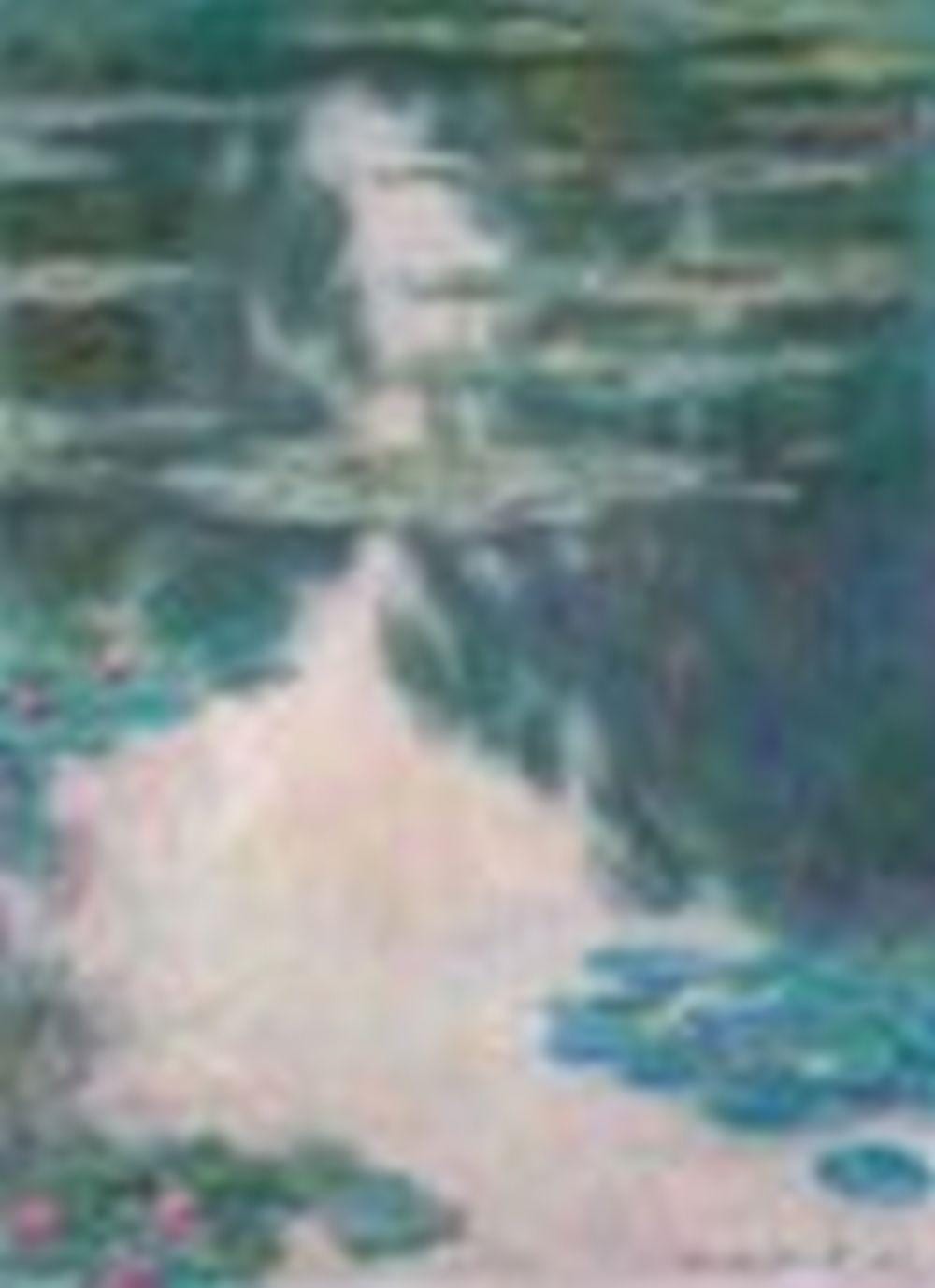 Claude Monet (1840-1926) Nymphéas, temps gris oil on canvas 39 1/2 x 28 3/4 comparable sale
