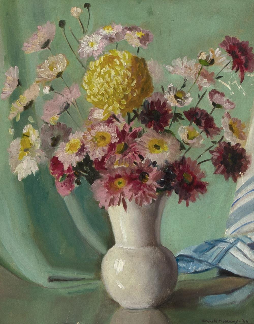 Kenneth Miller Adams comparable auction result: kenneth miller adams still life 1964